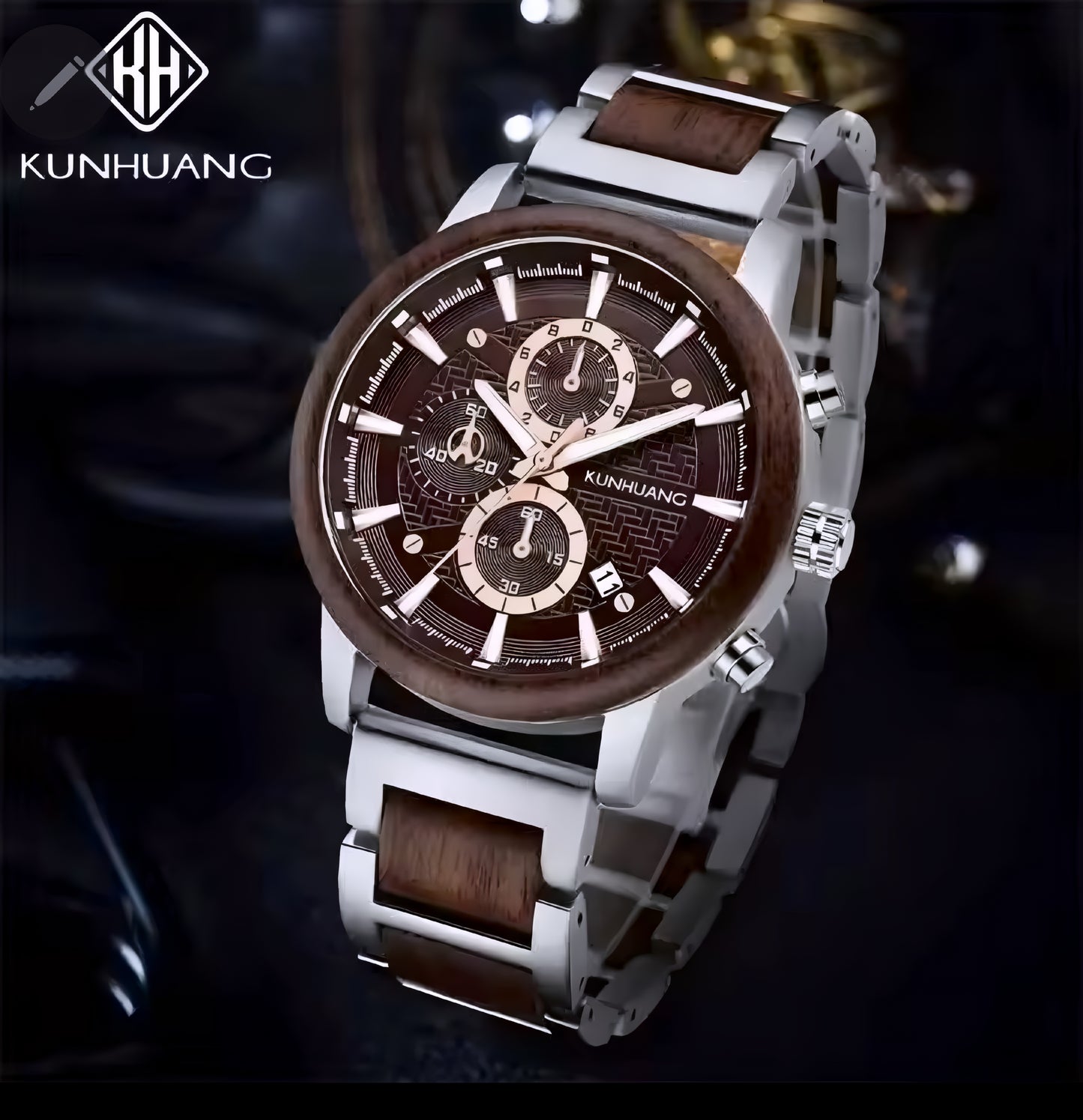 Stylish Handcrafted Vintage-Style Wooden Quartz Watch